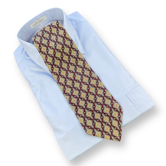 Artisphere Charles Vinson "Nucleus" Maroon Bronze 100% Silk Tie Made in the USA - Picture 1 of 9